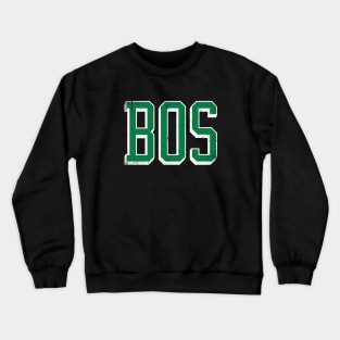 BOSton retro - Black/Green Crewneck Sweatshirt